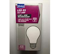DIXIETREE Replacement 10 x Wickes LED GLS Lamp 5.6W = 40W Frosted Light Bulb E27 Edison Screw 470lm