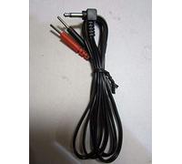 DIXIETREE Replacement Electrode Lead Wire Cable Male Plug 3.5mm with 2.0mm Pin for TENS Pad Connection
