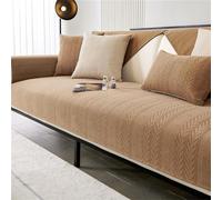 DIXII Herringbone Chenille Fabric Furniture Protector Sofa Cover 1 2 3 Seater, Non-Slip Sofa Slipcovers,Thick Textured Sofa Cushion Covers Furniture Protector,D,45 * 45cm