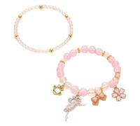 Dixiwuje Ballerina Bracelet Crystal Bead Adjustable Dance Charm Bracelet | Cute Ballet Girl Beaded Crystal Bracelet, Adjustable Bolo Charm Design, Hypoallergenic Dance Jewellery