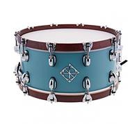 Dixon Drums 14 x 6.5 Cornerstone Satin Quetzal Blue w/Maple Hoops