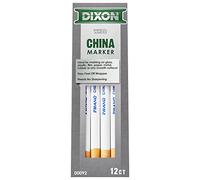 Dixon Phano Peel-Off China Marker Pencils, White, 12-Count (00092)