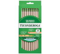 Dixon Ticonderoga EnviroStiks Natural Wood #2 Pencils, Box of 12 (96212)