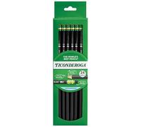 Dixon Ticonderoga Wood-Cased #2 Pencils, Box of 24, Black (13926)