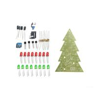 DIY 16 Lamp Christmas Tree Kit for Soldering For Beginners, Enjoy a Fun Project to Build Festive Lighting with Electronic Assembly Guide (A)