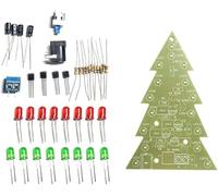 DIY 16 Lamp Christmas Tree Kit with Soldering Project for Beginners - Colorful Holiday Decoration & Light