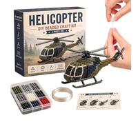 DIY 3D Beaded Puzzle Kit, Small Handmade Army Themed Beaded Kit, Includes Fighter Jets, Tanks, Helicopters, And Sailboats, For Teens And Adults