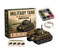 DIY 3D Beaded Puzzle Kit, Small Handmade Army Themed Beaded Kit, Includes Fighter Jets, Tanks, Helicopters, And Sailboats, For Teens And Adults