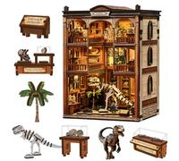 DIY 3D Book Nook, 3D Wooden Miniature House with LED Touch Light, Creative Bookshelf Decor, 6-8 Hour Immersive Assembly Experience