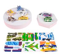 DIY 3D Creative Insect Paper Jigsaw Puzzle,25 PCS Smart 3D Assembly Challenge Insect Puzzle,Educational Animal Puzzles,Glue-Free Assembly,Creative Jungle Animals Paper Jigsaw (Airplanes)