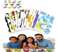 DIY 3D Creative Insect Paper Jigsaw Puzzle, 25 PCS Smart 3D Insect Puzzle Set, Educational Toy, Glue-Free Assembly, Fun Activity for Family & Classroom (Dinosaurs)