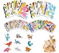 DIY 3D Creative Insect Paper Jigsaw Puzzle, 25PCS No-Duplicate Animal Dinosaur Airplane Educational Cartoon Models, Tear-Proof & Drop-Proof Crafts, Smart Assembly Challenge for Activity (All)