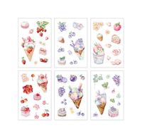 DIY 3D Creativity Stickers, 6 Set Fun DIY Stickers Scene Make Your Own Warm Home, Supermarket, Coffee Shop, Music Bar, Cute Cartoon Scene Sticker DJA485-02