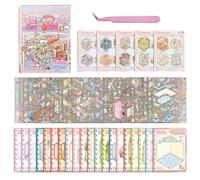 DIY 3D House Stickers with Tweezers,20 Sets Cute Cartoon 3D DIY Sticker Scenes Make Your Own Miniature Shop Ocean World Store Therapy for Adult Relief Stress Pass The Time