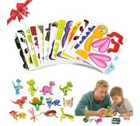 DIY 3D Insect Paper Jigsaw Puzzle, 100 Pcs 3D Animal Puzzles for Screen-Free Family Time, Tear-Proof & Drop-Proof, Easy Assembly - Insects, Dinosaurs, Animals, Airplane(Insect)