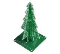 DIY 3D LED Circuit Kit, Three-Dimensional Christmas Tree Electronic Fun Kit Flash Light Circuit Assembly Set for Educational Xmas STEM Project(3 colors)