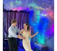 DIY 3D LED Cloud Light with Music Sync, Fluffy Thunder Lightning Effect for Gaming Room, Club, Bar, DJ Party Decoration