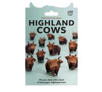 DIY 3D Origami Cat Model Kit - Fold Your Own Paper Cats, Cat Camp Craft with Cute Printed Stickers, Origami Animal Shaped Decoration for Art & Crafts (Highland Cows)