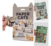 DIY 3D Origami Cat Model Kit - Fold Your Own Paper Cats, Cat Camp Craft with Cute Printed Stickers, Origami Animal Shaped Decoration for Art & Crafts (Set)
