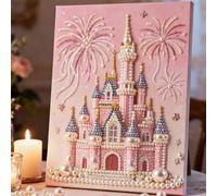 DIY 3D Pearl Painting Kit, with 30 * 40cm White Frame, Handmade Dot Picture Craft, Diamond Dots Beads Canvas Arts, for Housewarming Gifts, Valentine's Day Gifts Wall Decor(Style 7)