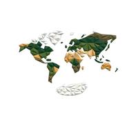 DIY 3D World Map Geometric Paper Model, High-Complexity Craft Kit for Expert Builders, Museum-Grade Paper Stock, Unique Gift & Office Decor