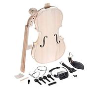 DIY 4/4 Full Size Violin Kit Natural Solid Wood Acoustic Fiddle With EQ Spruce Top Maple Back Neck Fingerboard Tailpiece New Guitar body replacement (Color : 1)