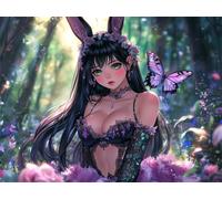 DIY 5D Adults and Beginners Diamond Painting Full Drill Kits Anime Fantasy Bunny Girl Pictures Rhinestone Crystal Diamond Art Perfect For Gift and Home Wall Decor Round Drill 85x115cm AC0140