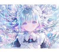 DIY 5D Adults and Beginners Diamond Painting Full Drill Kits Anime Gorgeous Magic Goddess Pictures Rhinestone Crystal Diamond Art Perfect For Gift and Home Wall Decor Square Drill 55x75cm AB0078