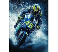 DIY 5D Adults and Beginners Diamond Painting Full Drill Kits Fast Furious Motorcycle Competition Pictures Rhinestone Crystal Diamond Art Perfect For Gift and Wall Decor Round Drill 35x45cm AC1071