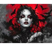 DIY 5D Adults and Beginners Diamond Painting Full Drill Kits Gothic Style Beautiful Girl Pictures Rhinestone Crystal Diamond Art Perfect For Gift and Home Wall Decor Square Drill 35x45cm AC1528