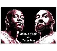 DIY 5D Diamant-Malerei-Nummern-Set, Deontay Wilder und Tyson Fury Poster, Boxsport, Diamant-Stickerei, Vollbohrer, 50 x 50 cm