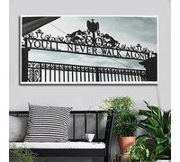 DIY 5D Diamond Art Kits,Black Liverpool Iron Gate Large Diamond Painting by Numbers Kits for Adults,Full Drill Crystal Diamond Embroidery Cross Stitch for Home Wall Decor Gifts Round Drill,12x24in