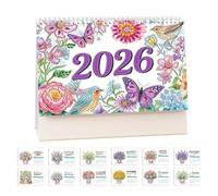 DIY 5D Diamond Art Painting Desk Calendar 2026, Monthly Planner from Jan 2026 to Dec, Standing Desk Calendar2026 Monthly Flip Desktop Calendars for Home Office Desktop Planning Decoration (style B)