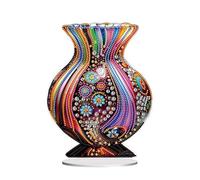 DIY 5D Diamond Art Painting Desktop Ornaments Kit, Plant Special Shaped Crystal Rhinestones Diamond Art Desktop for Bookshelf (Single-Sided Diamond)-#08-Vase