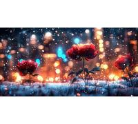 DIY 5D Diamond Art Painting Kits, Flower Full Drill Diamond Paintings Crafts Arts Embroidery Cross Stitch Canvas Painting by Numbers for Kid Adults Crystal Art Set, Wall Decor-Plant 40x80cm J0K-438