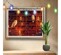 DIY 5D Diamond Art Painting Kits for Adults, Animal,Owl Cross Stitch Diamond Art Kits for Home Decor Gift, Full Drill Crystal Art and Crafts Embroidery Pictures for Beginner, (120x90cm) 511N-8518