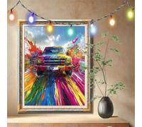 DIY 5D Diamond Art Painting Kits for Adults,Colorful Trucks,Landscapes Cross Stitch Diamond Art Kits for Home Wall Decor Gift,Crystal Art and Crafts Embroidery Pictures for Beginner,100x133cm 59N-6749