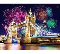 DIY 5D Diamond art painting Kits, Full Drill Diamond Arts and Crafts Painting Pictures, Embroidery Cross Stitch Canvas Painting by Numbers for Kid and Adults, Home Wall Decor-Bridge/30x40 cm