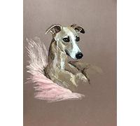 DIY 5D Diamond Painting by Number Kits Animal Whippet Painting Cross Stitch Full Drill Crystal Rhinestone Embroidery Pictures Arts Craft for Home Wall Decor GiftNo Frame 30x40cm