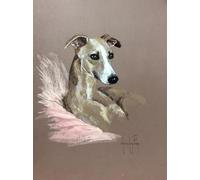 DIY 5D Diamond Painting by Number Kits Animal Whippet Painting Cross Stitch Full Drill Crystal Rhinestone Embroidery Pictures Arts Craft for Home Wall Decor GiftNo Frame 30x40cm