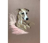 DIY 5D Diamond Painting by Number Kits Animal Whippet Painting Cross Stitch Full Drill Crystal Rhinestone Embroidery Pictures Arts Craft for Home Wall Decor Gift 40x50cmNo Frame