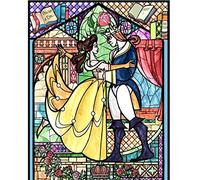 DIY 5D Diamond Painting by Number Kits, Beauty And The Beast Princess With Prince Painting Cross Stitch Full Drill Crystal Rhinestone Embroidery Pictures Arts Craft Home Decor 30x40 cm