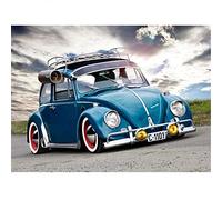 DIY 5D Diamond Painting by Number Kits beetle car 30x40cm Diamond Art for Adults Children Full Drill Crystal Cross Stitch Diamond Embroidery Pictures Arts Craft Gift for Wall Decoration (12x16in)