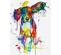 DIY 5D Diamond Painting by Number Kits for Adults Full Round Drill,Crystal Rhinestone Embroidery Paintings Art Craft Beagle Colors Dog 11.8x15.7in 1 Pack by Megei
