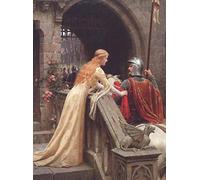 DIY 5D Diamond Painting by Number Kits Full Drill Rhinestone Pictures Arts Craft for Home Wall Decor - Angel Medieval Retro Literature and Art Oil Painting Style