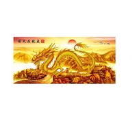 DIY 5D Diamond Painting by Number Kits Golden Dragon in The Sky Crystal Rhinestone Embroidery Pictures Arts Craft Gift Included for Home Wall Decor 50X100cm