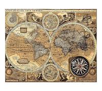DIY 5D Diamond Painting by Number Kits world map 45x60cm Diamond Art for Adults Children Full Drill Crystal Cross Stitch Diamond Embroidery Pictures Arts Craft Gift for Wall Decoration (18x24in)