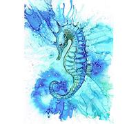 DIY 5D Diamond Painting by Numbers Kits, Blue Seahorse, Full Drill Rhinestones Paint with Diamonds Crystal Diamond Art (Seahorse)