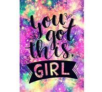 DIY 5D Diamond Painting by Numbers Kits, Colorful Quotes Inspirational Word, You GOT This Girl, Full Drill Rhinestones Paint with Diamonds Crystal Diamond Art (You GOT This Girl)