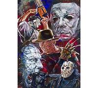 DIY 5D Diamond Painting by Numbers Kits, Horror, Michael Myers and Jason Voorhees 30x40cm Canvas Full Drill Diamond Art Paint with Diamonds Crystal Cross Stitch (Killer)